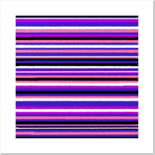 Gender Fluid grunge stripes Posters and Art